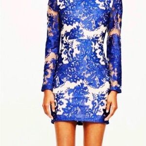 Misguided Peace + Love Stunning Blue Lace Dress!